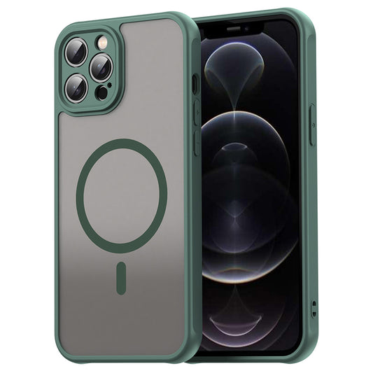 MagSafe Case for Apple iPhone 12 Pro Max, Techsuit, HaloFrost II, Green