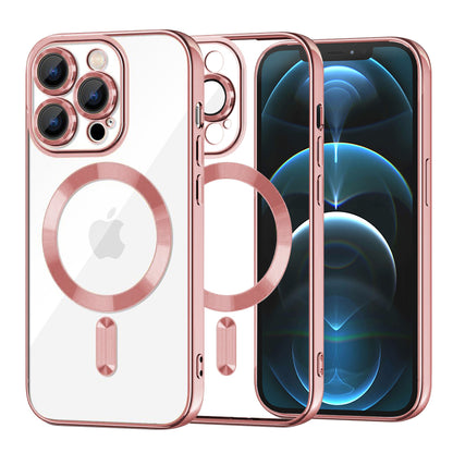 MagSafe Case for Apple iPhone 12 Pro Max, Techsuit, Luxury Crystal, Pink