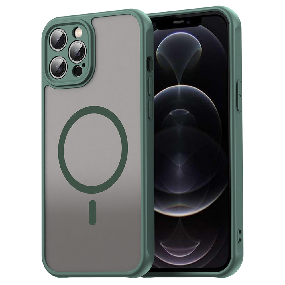 MagSafe Case for Apple iPhone 12 Pro, Techsuit, HaloFrost II, Green