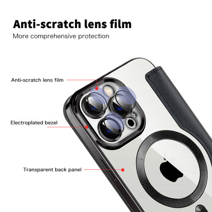 MagSafe Case for Apple iPhone 13 Pro Max, Techsuit, SmartMag Book, Black