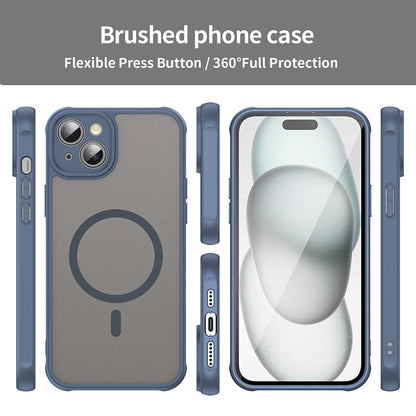 MagSafe Case for Apple iPhone 14 Plus, Techsuit, HaloFrost II, Navy Blue