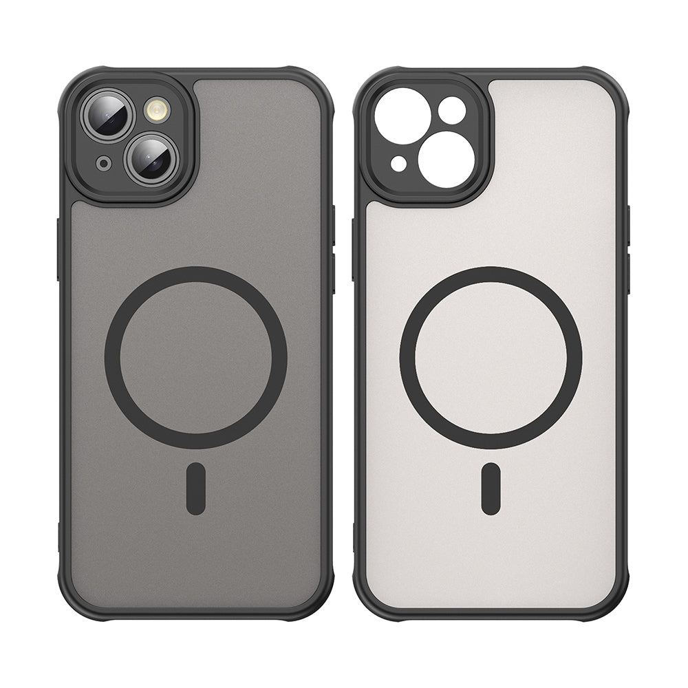 MagSafe Case for Apple iPhone 14 Plus, Techsuit, HaloFrost II, Black
