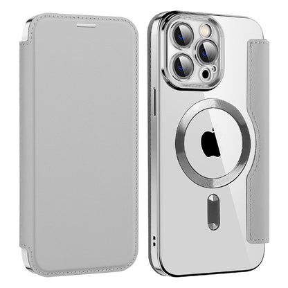 MagSafe Case for Apple iPhone 14 Pro Max, Techsuit, SmartMag Book, Gray