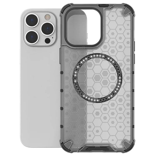 MagSafe Case for Apple iPhone 14 Pro, Techsuit, HoneyComb Shield, White