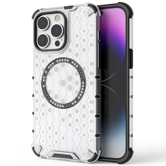 MagSafe Case for Apple iPhone 14 Pro, Techsuit, HoneyComb Shield, Black