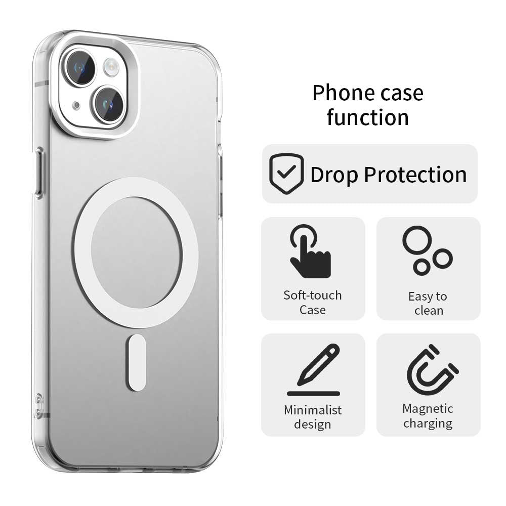 MagSafe Case for Apple iPhone 14, Techsuit, CandyCase, White