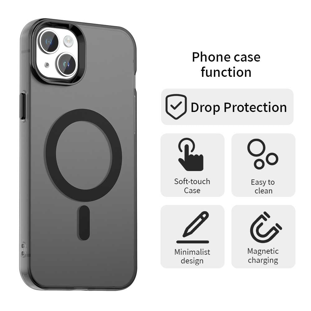 MagSafe Case for Apple iPhone 14, Techsuit, CandyCase, Black