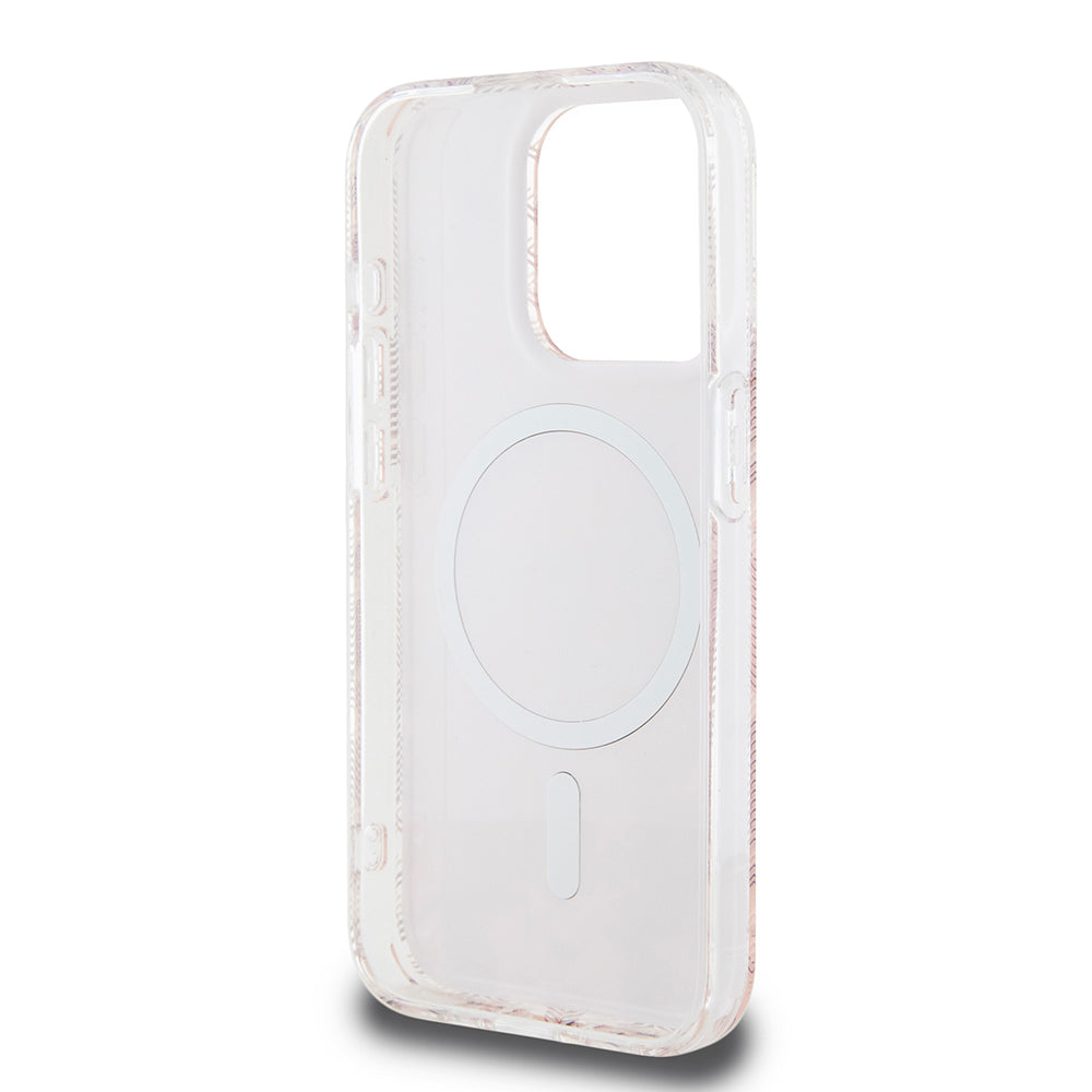 MagSafe Case for Apple iPhone 15 Pro, Guess, IML Gcube, Pink