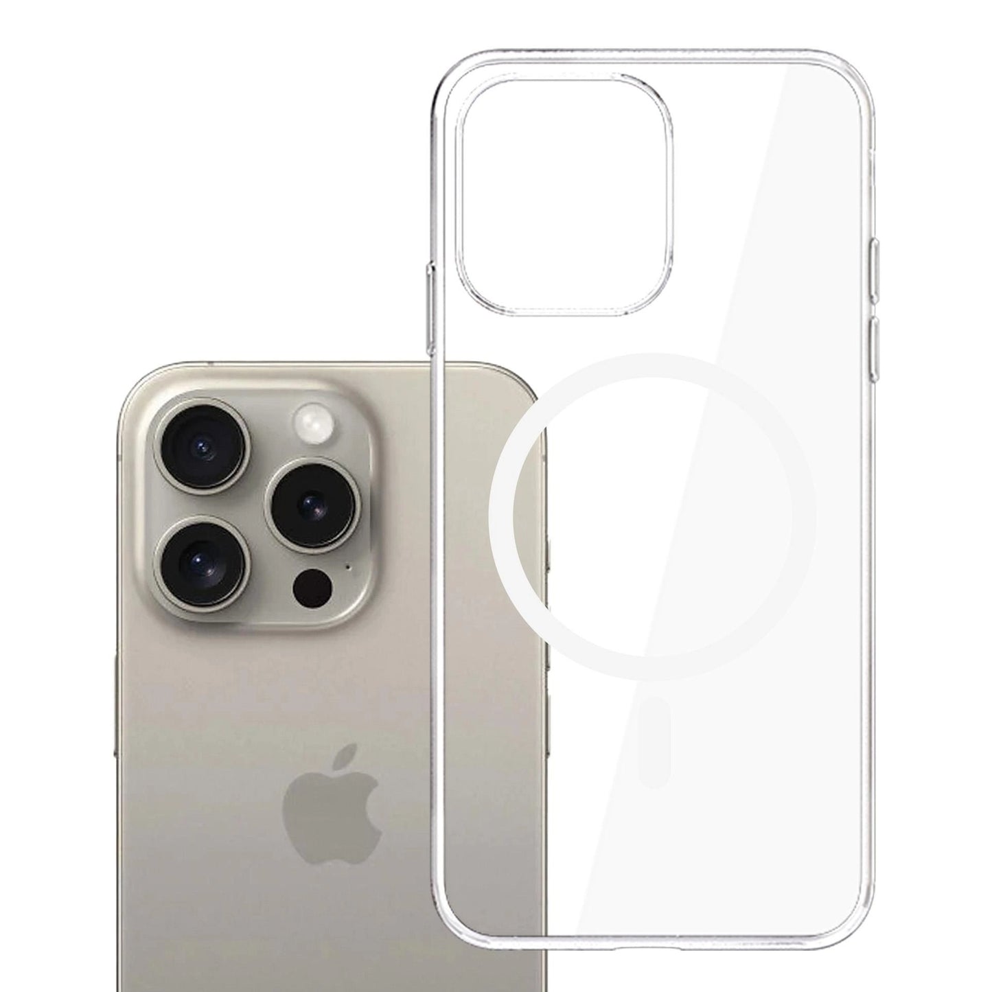MagSafe Case for Apple iPhone 15 Pro Max, 3MK, Clear MagCase, Transparent