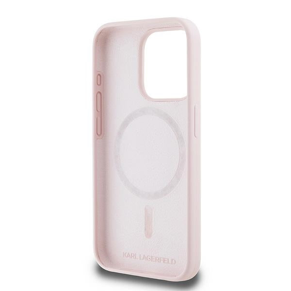 MagSafe Case for Apple iPhone 15 Pro Max, Karl Lagerfeld, Karl & Choupette Silicone, Pink