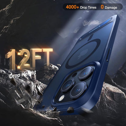 MagSafe Case for Apple iPhone 15 Pro Max, Torras, Pstand, Navy Blue