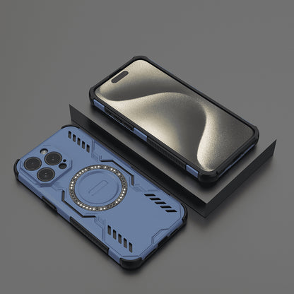 MagSafe Case for Apple iPhone 15 Pro, Techsuit, ArmorMag, Blue