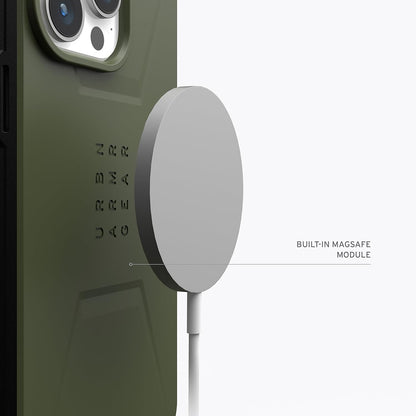 MagSafe Case for Apple iPhone 15 Pro, Urban Armor Gear, Civilian, Green