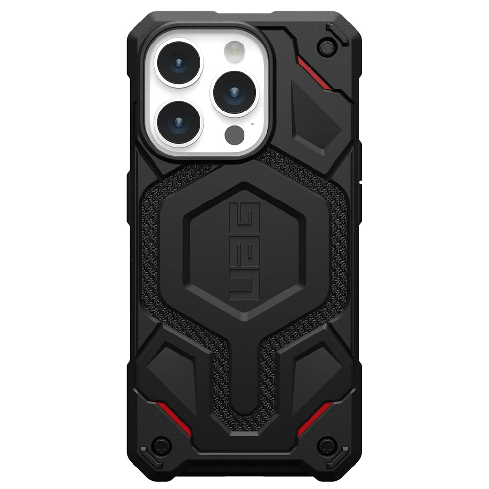MagSafe Case for Apple iPhone 15 Pro, Urban Armor Gear, Monarch Pro Kevlar, Black