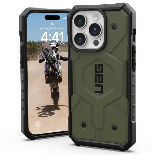 MagSafe Case for Apple iPhone 15 Pro, Urban Armor Gear, Pathfinder, Green