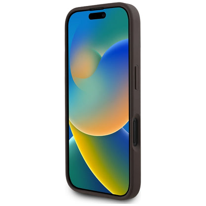 MagSafe Case for Apple iPhone 16, Guess, 4G Circle Classic Logo, Brown