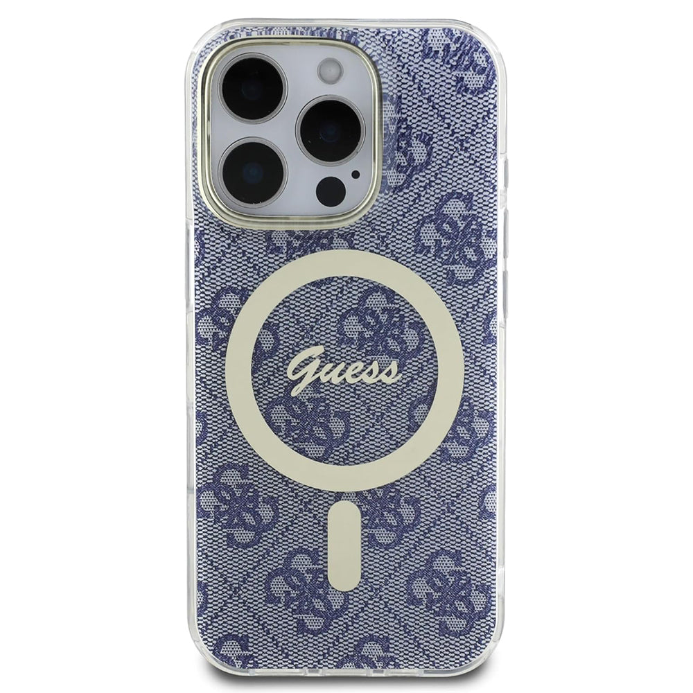 MagSafe Case for Apple iPhone 16, Guess, IML 4G, Blue