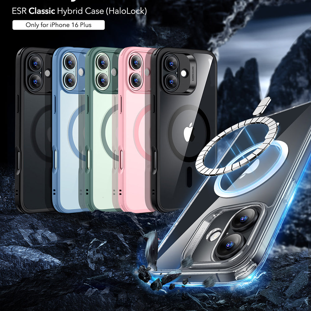 MagSafe Case for Apple iPhone 16 Plus, ESR, Classic Hybrid, Transparent