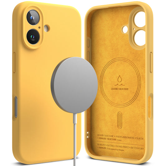 MagSafe Case for Apple iPhone 16 Plus, Ringke, Silicone, Yellow