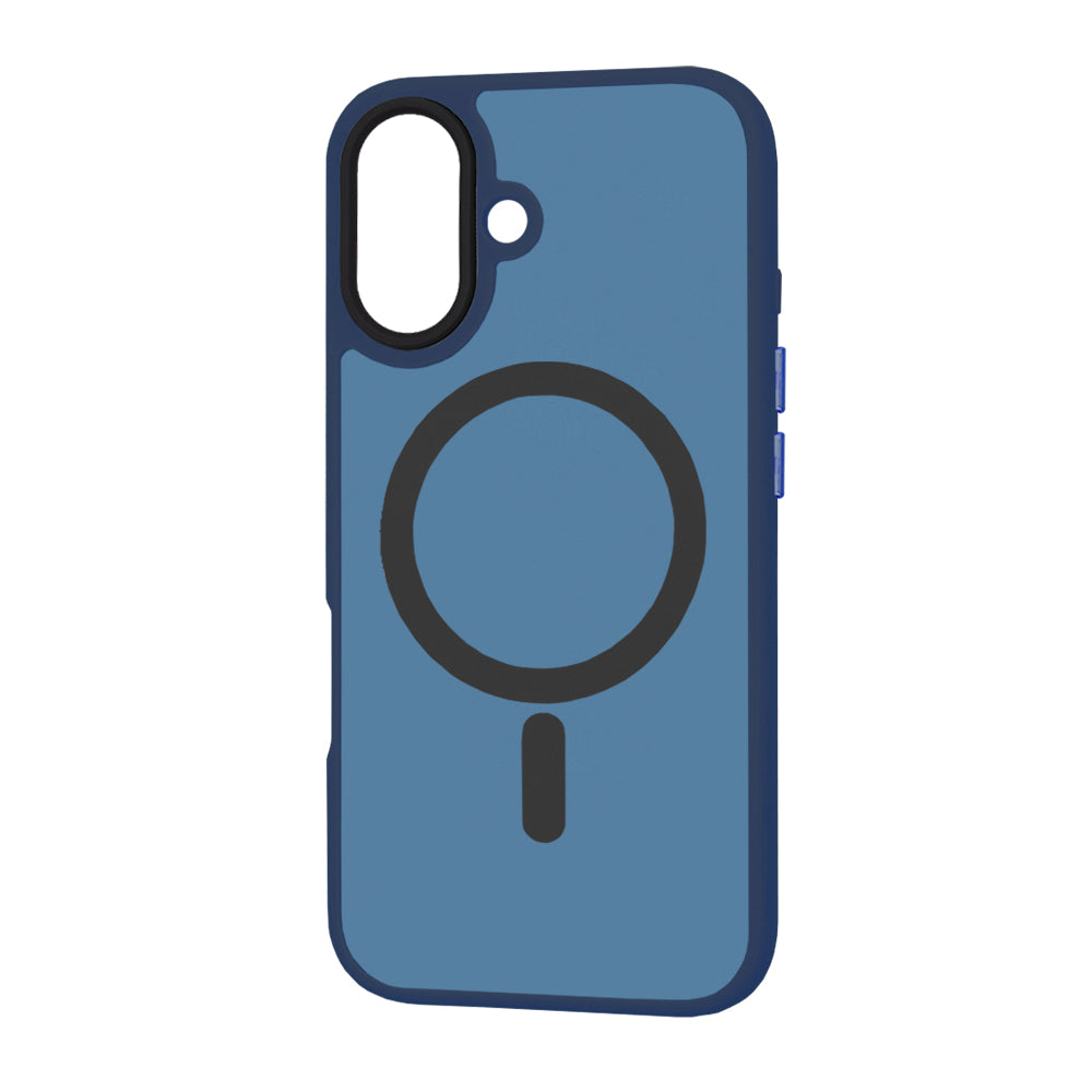 MagSafe Case for Apple iPhone 16 Plus, Techsuit, HaloFrost, Navy Blue