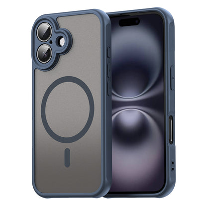 MagSafe Case for Apple iPhone 16 Plus, Techsuit, HaloFrost II, Navy Blue
