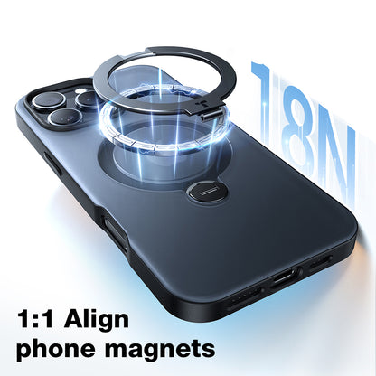 MagSafe Case for Apple iPhone 16 Plus, Torras, Ostand Spin, Black