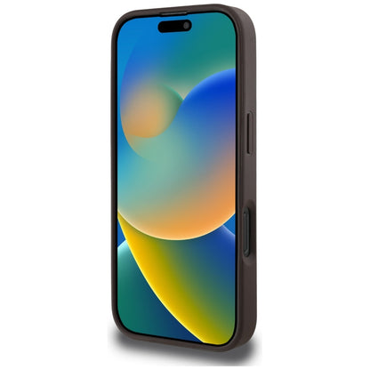 MagSafe Case for Apple iPhone 16 Pro, Guess, 4G Circle Classic Logo, Brown