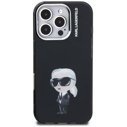 MagSafe Case for Apple iPhone 16 Pro, Karl Lagerfeld, IML Aquarelle Karl Logo, Black