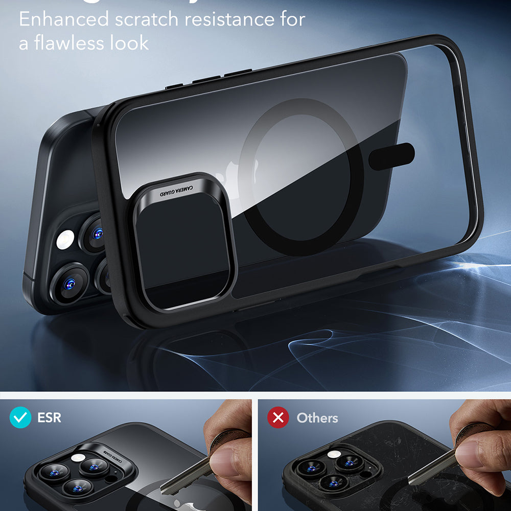 MagSafe Case for Apple iPhone 16 Pro Max, ESR, Classic Hybrid, Black Transparent