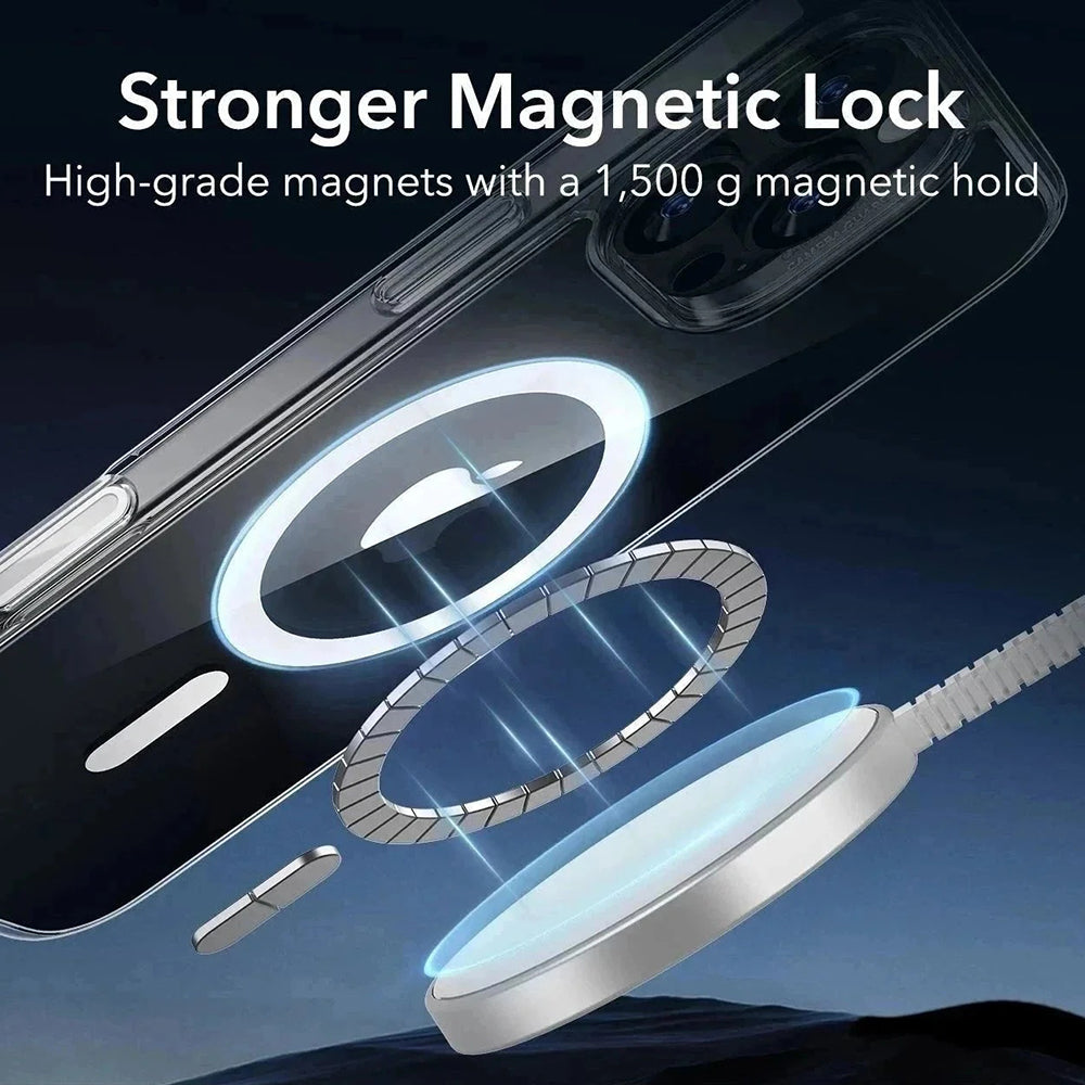 MagSafe Case for Apple iPhone 16 Pro Max, ESR, Classic Hybrid Slide, Black Transparent