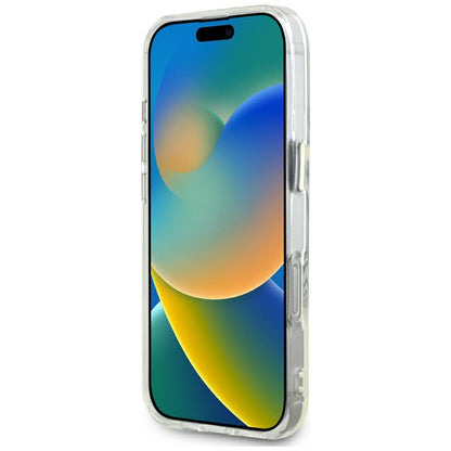 MagSafe Case for Apple iPhone 16 Pro Max, Guess, IML Metal Colored Circle, White