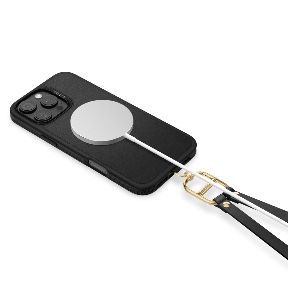 MagSafe Case for Apple iPhone 16 Pro Max, Spigen, Cyrill Kajuk Classic Charm, Black