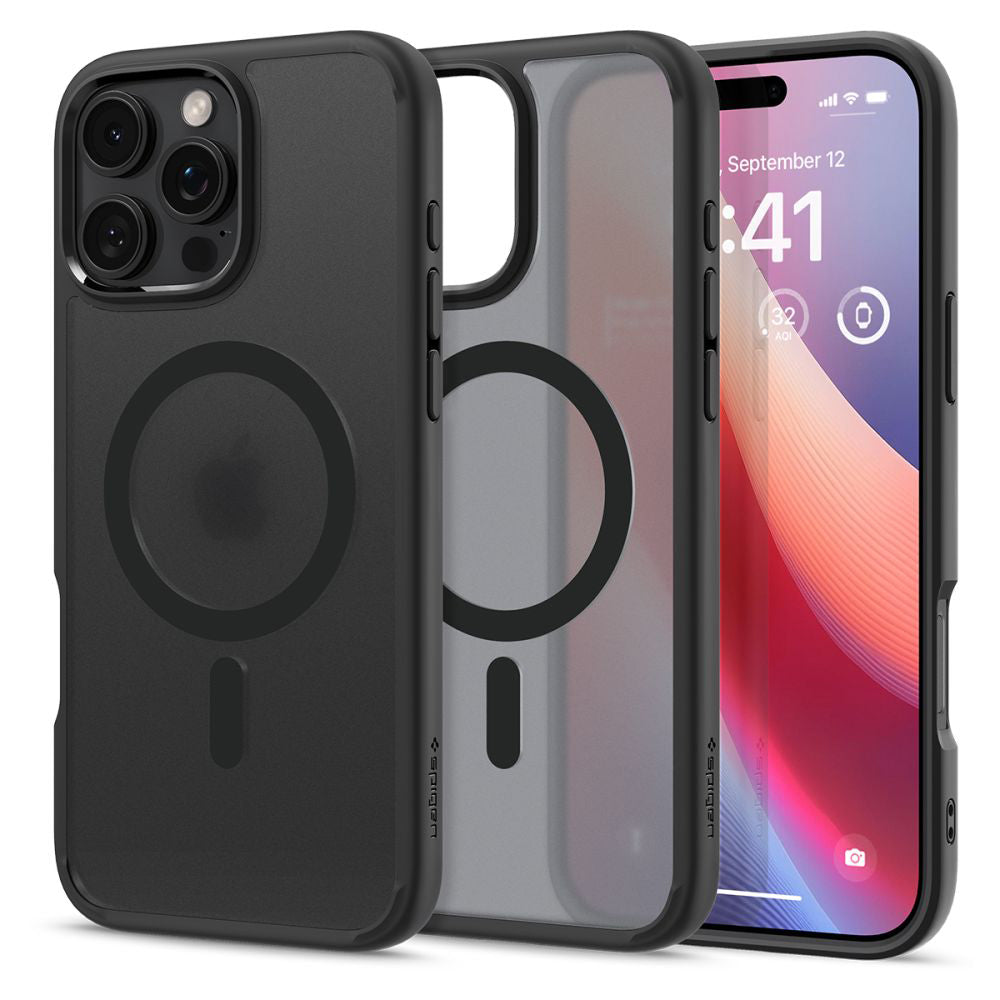 MagSafe Case for Apple iPhone 16 Pro, Spigen, Ultra Hybrid, Satin Black ACS08134
