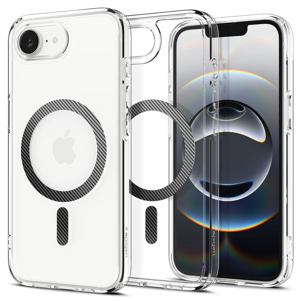 MagSafe Case for Apple iPhone 17e / 16e, Spigen, Ultra Hybrid Carbon, Transparent ACS09140