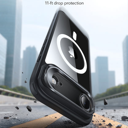 MagSafe Case for Apple iPhone 17 Air, ESR, Classic Hybrid Kickstand, Black Transparent