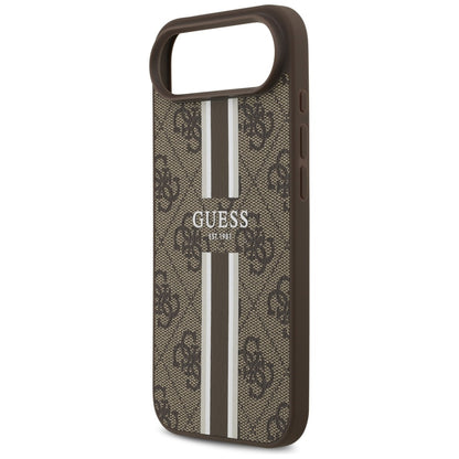 MagSafe Case for Apple iPhone 17 Air, Guess, 4G Printed Stripes, Brown