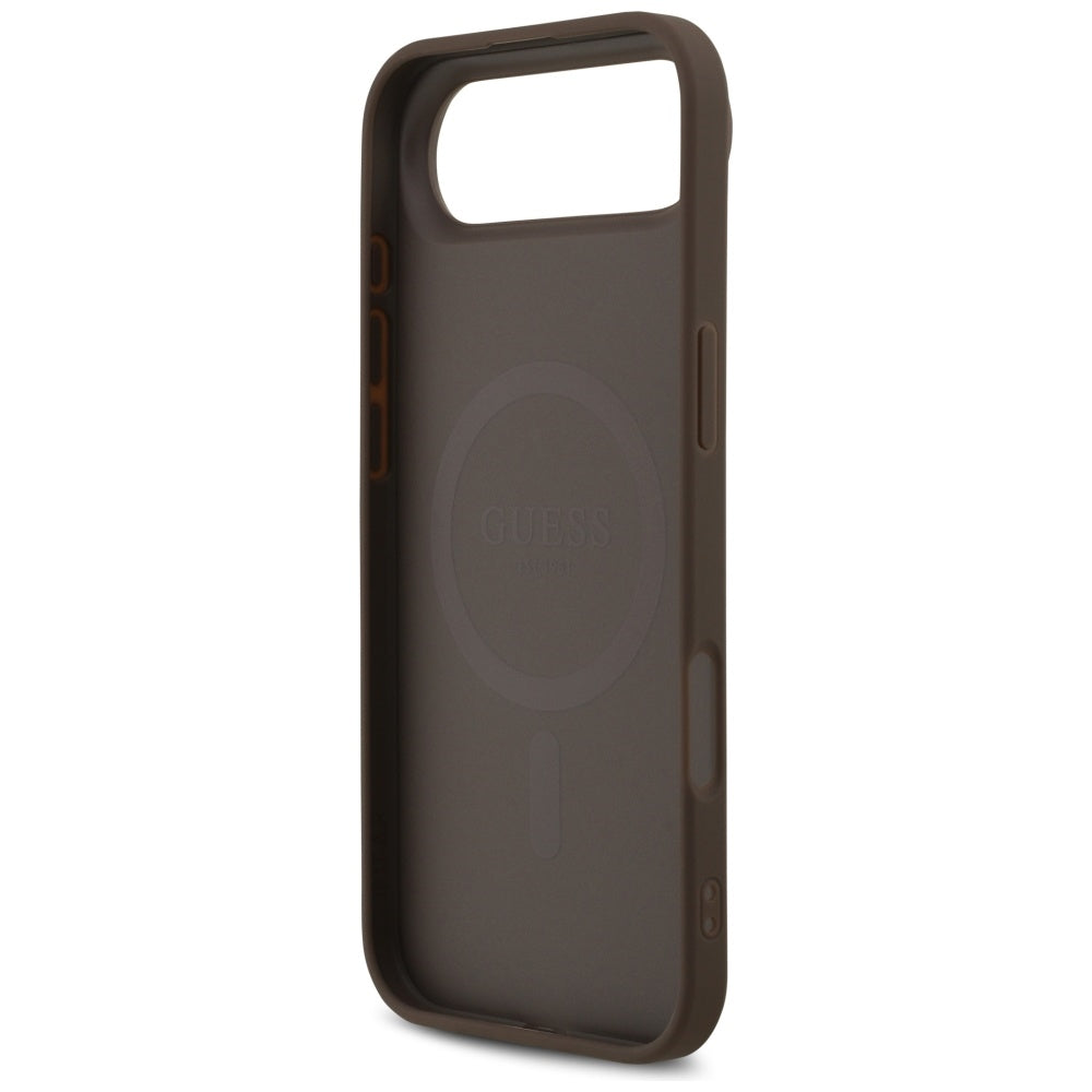 MagSafe Case for Apple iPhone 17 Air, Guess, 4G Printed Stripes, Brown