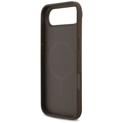 MagSafe Case for Apple iPhone 17 Air, Guess, 4G Printed Stripes, Brown