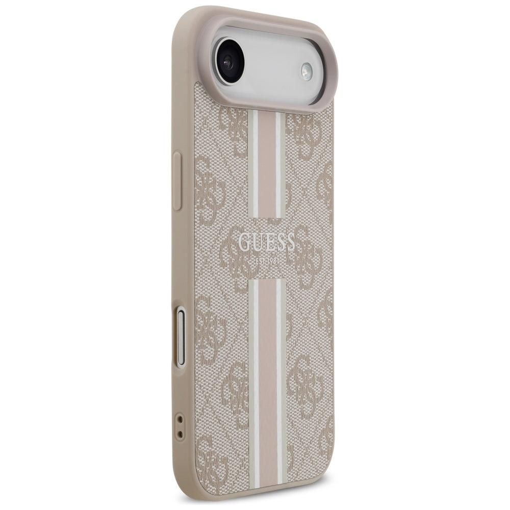 MagSafe Case for Apple iPhone 17 Air, Guess, 4G Printed Stripes, Pink