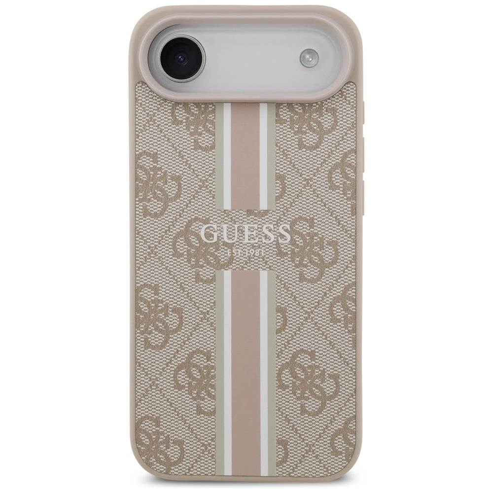 MagSafe Case for Apple iPhone 17 Air, Guess, 4G Printed Stripes, Pink