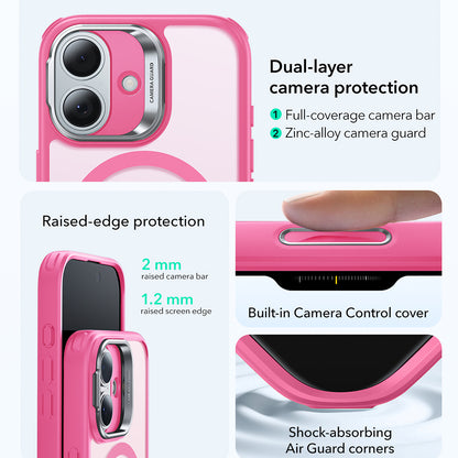MagSafe Case for Apple iPhone 17, ESR, Classic Hybrid Kickstand, Satin Pink