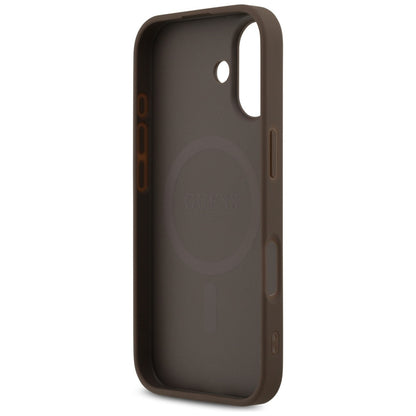 MagSafe Case for Apple iPhone 17, Guess, 4G Printed Stripes, Brown