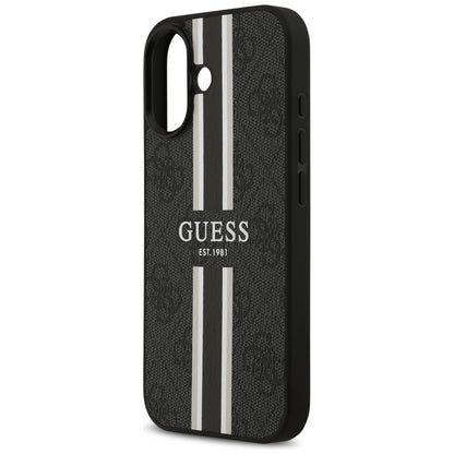 MagSafe Case for Apple iPhone 17, Guess, 4G Printed Stripes, Black