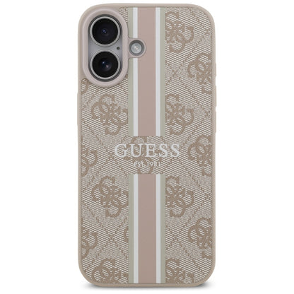 MagSafe Case for Apple iPhone 17, Guess, 4G Printed Stripes, Pink