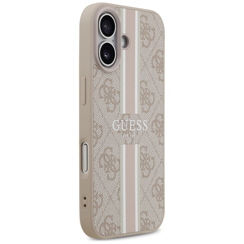MagSafe Case for Apple iPhone 17, Guess, 4G Printed Stripes, Pink