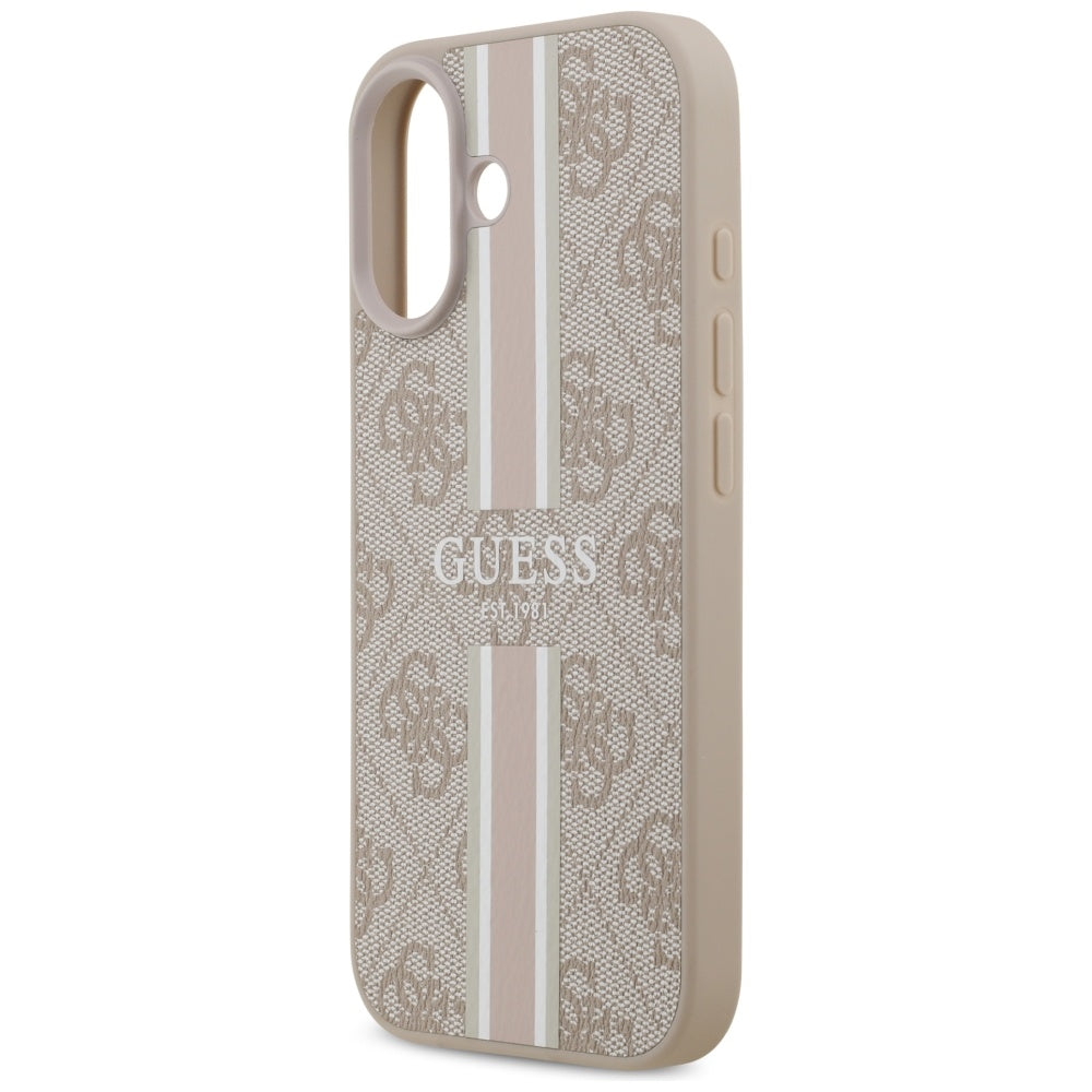 MagSafe Case for Apple iPhone 17, Guess, 4G Printed Stripes, Pink