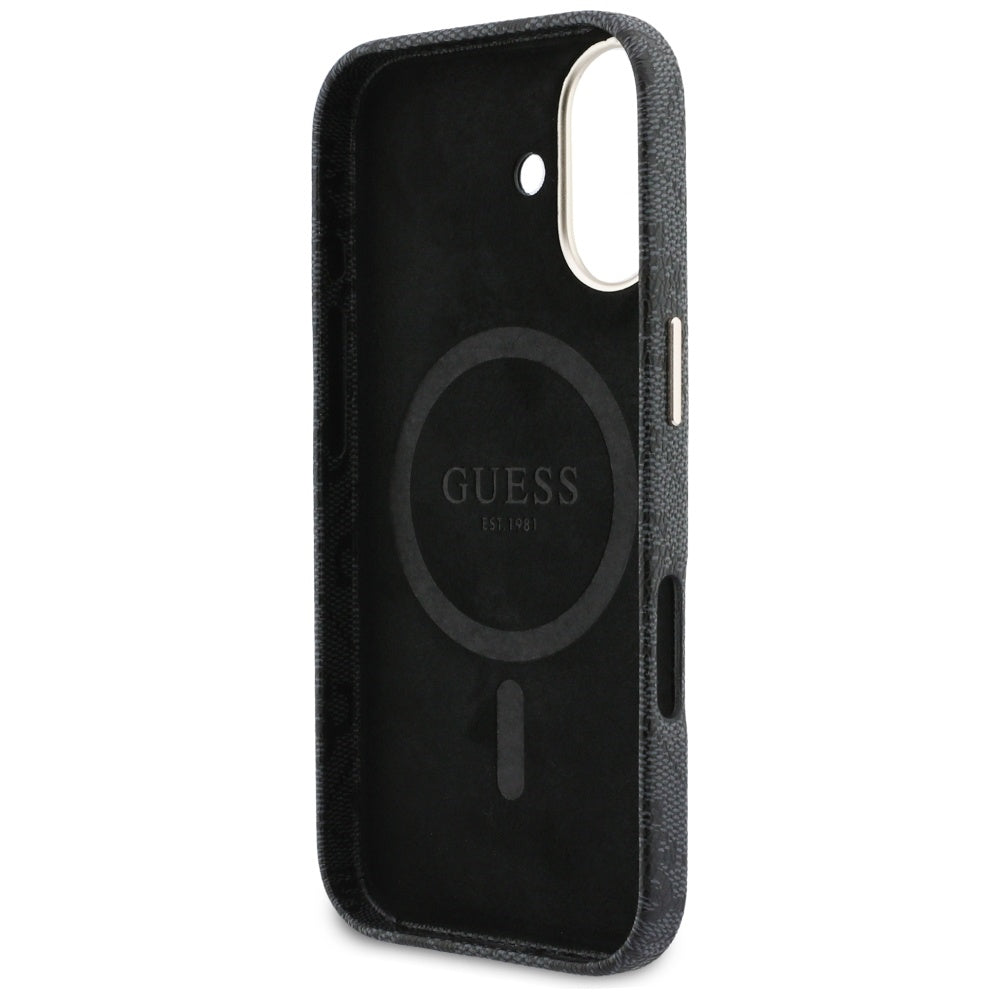 MagSafe Case for Apple iPhone 17, Guess, 4G Script Logo, Black