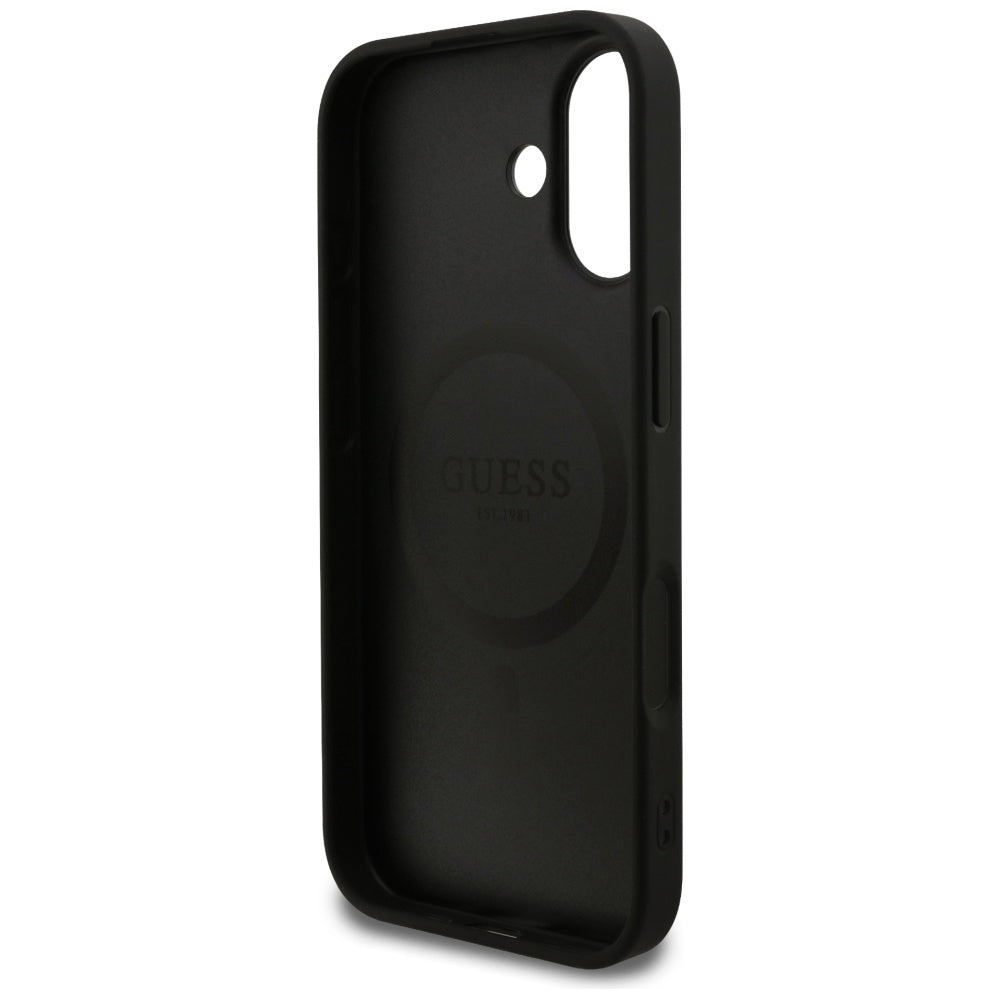 MagSafe Case for Apple iPhone 17, Guess, 4G Small and Classic Logo, Black