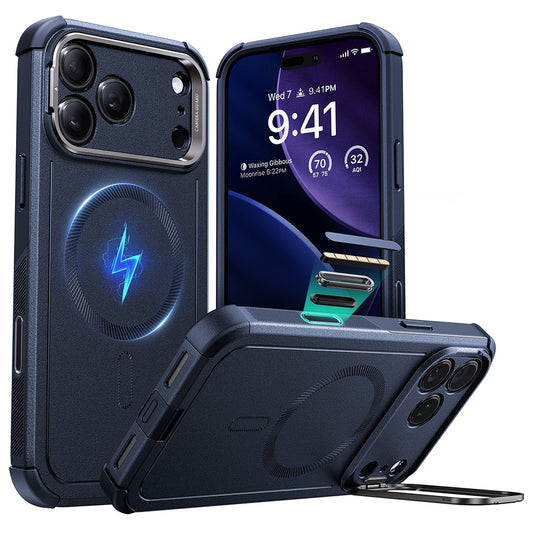 MagSafe Case for Apple iPhone 17 Pro, ESR, Cyber Armor Kickstand, Blue