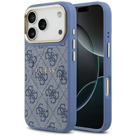 MagSafe Case for Apple iPhone 17 Pro, Guess, 4G Classic, Blue